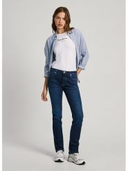 Pepe Jeans Dżinsy - Slim fit - w kolorze granatowym rozmiar: W25/L32. Niebieskie jeansy Pepe Jeans, l, z aplikacjami, z jeansu, klasyczne. Za 319.95 zł.