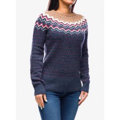 Sweter damski Fjallraven Ovik Knit Sweater. Niebieskie swetry Fjällräven, m, bez wzorów, sportowe, bez ramiączek. Za 893.70 zł.
