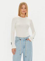 Gina Tricot Bluzka Bow Rib Top 22743 Beżowy Slim Fit. Brązowe bluzki Gina Tricot, xl, bez wzorów, z syntetyku, bez kołnierzyka, bez ramiączek. Za 59.99 zł.