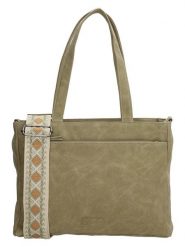 Beagles Shopper bag "Malaga" w kolorze oliwkowym - 31 x 24,5 x 10 cm rozmiar: onesize. Zielone shopper bag Beagles, bez wzorów, z materiału, na ramię, małe, bez dodatków. Za 100.99 zł.