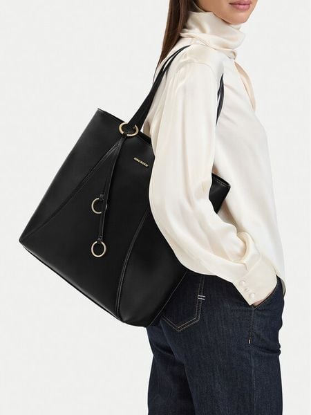 GINO ROSSI Torebka C-LDA9167A Czarny. Czarne shopper bag Gino Rossi, bez wzorów, ze skóry, bez dodatków. Za 229.99 zł.