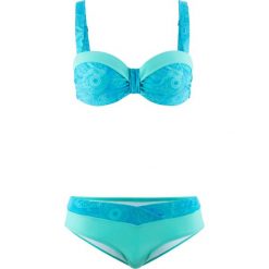 Bikini na fiszbinach (2 części) bonprix turkusowy z nadrukiem. Bikini marki 4f. Za 59.99 zł.
