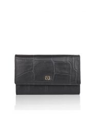 Bellicci Skórzany portfel "Velora" w kolorze czarnym - 17 x 10 x 3 cm rozmiar: onesize. Czarne portfele Bellicci, bez wzorów, z materiału. Za 100.99 zł.