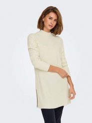 ONLY Sweter w kolorze kremowym rozmiar: S. Brązowe swetry ONLY, s, bez wzorów, ze splotem, bez ramiączek. Za 74.46 zł.