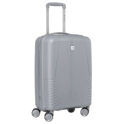 Kabinowa, szara walizka podróżna z teleskopowym uchwytem Peterson PTN PP-09-W. Szare walizki Peterson. Za 154.99 zł.