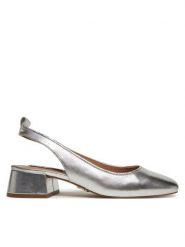 Steve Madden Czółenka Smitten s SM11003213 Srebrny. Szare czółenka Steve Madden, bez wzorów, ze skóry, bez obcasa, bez zapięcia. Za 399.99 zł.