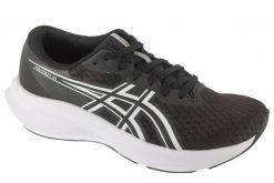 Buty do biegania damskie, Patriot 14. Czarne buty do biegania ASICS, bez wzorów, z materiału, bez zapięcia, do biegania. Za 257.99 zł.
