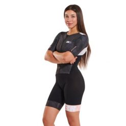 Damski kombinezon trójfunkcyjny Z3R0D Racer. Czarne kombinezony ZEROD, l, z aplikacjami, z elastanu, eleganckie, bez kołnierzyka, bez ramiączek, długie. Za 946.50 zł.