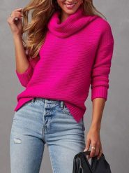 Milan Kiss Golf w kolorze różowym rozmiar: XL. Różowe swetry Milan Kiss, xl, bez wzorów, bez ramiączek. Za 130.99 zł.