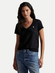 Polo Ralph Lauren T-Shirt 211B14611009 Czarny Regular Fit. Czarne t-shirty Polo Ralph Lauren, xs, bez wzorów, bez kołnierzyka, bez ramiączek. Za 399.99 zł.