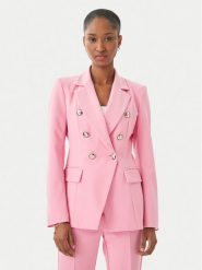 Maryley Marynarka 26EB139/43BB Różowy jasny Regular Fit. Czerwone marynarki i żakiety Maryley, xs, bez wzorów, z syntetyku, bez ramiączek. Za 579.99 zł.