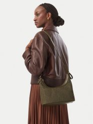 Calvin Klein Torebka Emblem Aop Sueded Shoulder Bag LV04F3880G Zielony ciemny. Zielone torebki klasyczne Calvin Klein, bez wzorów, ze skóry, bez dodatków. Za 529.99 zł.