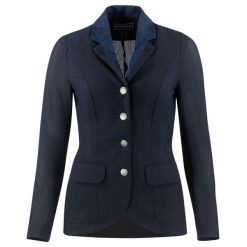 Kurtka do jazdy konnej z siatką dla kobiet B Vertigo Gabrielle. Niebieskie kurtki B VERTIGO, s, bez wzorów, z elastanu, eleganckie, bez kaptura. Za 453.20 zł.