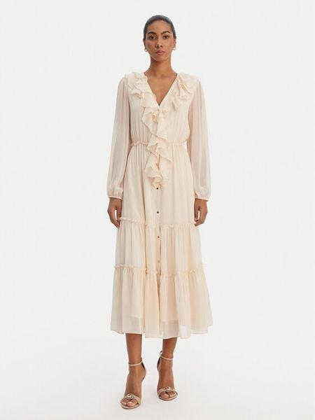Morgan Sukienka codzienna 261-ROMANCE Różowy Regular Fit. Czerwone sukienki Morgan, na co dzień, bez wzorów, z dzianiny, bez kołnierzyka, bez ramiączek, proste. Za 479.99 zł.