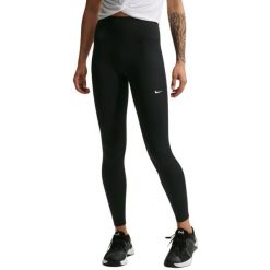 Legginsy damskie Nike One Seamless Front. Czarne legginsy Nike, bez wzorów, z elastanu, sportowe. Za 281.57 zł.