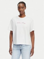 Calvin Klein Jeans T-Shirt LV047F820G Biały Regular Fit. Białe t-shirty Calvin Klein Jeans, xl, bez wzorów, z bawełny, bez kołnierzyka, bez ramiączek. Za 209.99 zł.