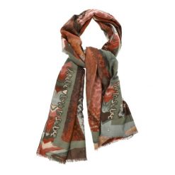 Kolorowy Damski Szal Anekke Zapakowany W Eleganckim Pudełku. Brązowe szaliki i kominy Anekke, bez wzorów, eleganckie. Za 159.00 zł.