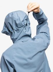 Kurtka przeciwdeszczowa damska Fjallraven Vardag Hydratic Anorak. Niebieskie kurtki Fjällräven, na zimę, l, bez wzorów, bez kaptura. Za 919.99 zł.