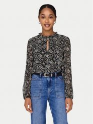 ONLY Bluzka Ditsy 15229700 Czarny Regular Fit. Czarne bluzki ONLY, xs, bez wzorów, z syntetyku, bez kołnierzyka, bez ramiączek. Za 79.99 zł.