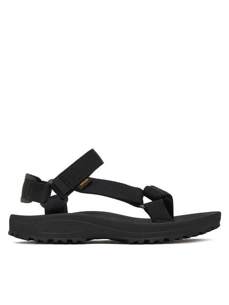 Teva Sandały Winsted 1017424 Czarny. Czarne sandały Teva, bez wzorów, z materiału, bez obcasa, na płaskiej podeszwie, bez zapięcia. Za 230.99 zł.