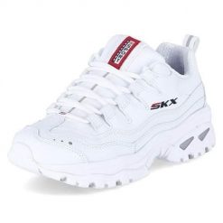 Buty do chodzenia damskie Skechers Sneaker Timeless Vision. Białe buty sportowe lifestyle Skechers, bez wzorów, z materiału, sportowe, bez zapięcia. Za 366.00 zł.