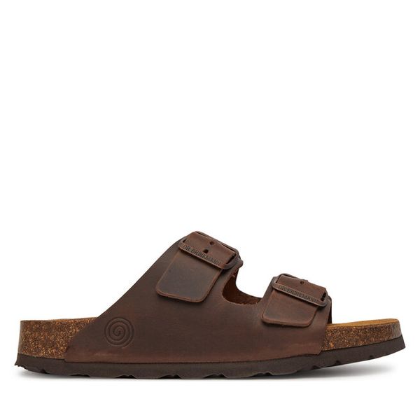 Klapki Dr. Brinkmann. Brązowe klapki Dr. Brinkmann, bez wzorów, bez obcasa, bez zapięcia. Za 229.99 zł.