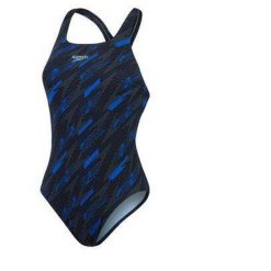 Damski kostium kąpielowy 1-częściowy Speedo Hyper Boom Allover Medalist. Niebieskie stroje jednoczęściowe 318, bez wzorów, sportowe. Za 258.00 zł.