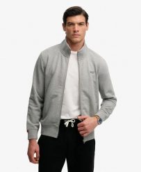 Superdry Essential Logo Track Top – rozpinana bluza loose z logo. Szare bluzy bez kaptura Superdry, s, bez wzorów, z bawełny, bez kaptura, na fitness i siłownię. Za 336.55 zł.