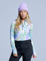 Bluza narciarska - Damska – Cabin Life – różowym wielokolorowym. Czerwone bluzy POEDERBAAS, na zimę, xl, bez wzorów, z elastanu, bez ramiączek, bez kaptura. Za 242.82 zł.