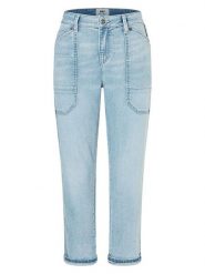 MAC Dżinsy "Iowa" - Relaxed fit - w kolorze błękitnym rozmiar: 42. Niebieskie jeansy MAC, z aplikacjami, ze skóry, klasyczne, z podwyższonym stanem. Za 269.11 zł.