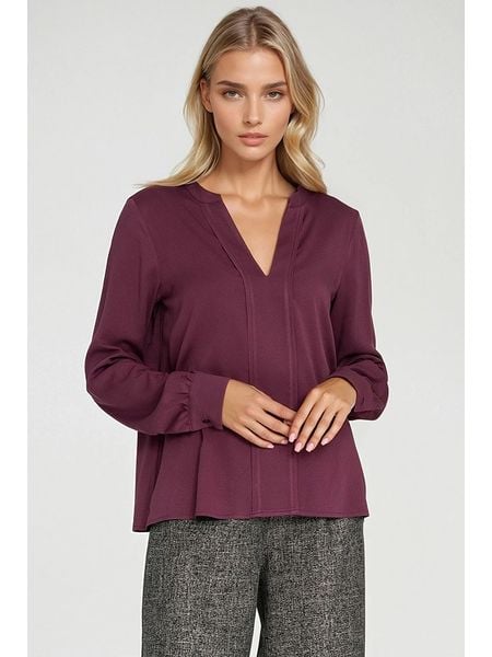 Nife Bluzka w kolorze fioletowym rozmiar: 40. Różowe bluzki Nife, bez wzorów, bez kołnierzyka, bez ramiączek. Za 143.90 zł.