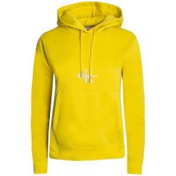 Bluza z kapturem Calvin Klein Monologo Hoodie, Kobiety. Żółte bluzy Calvin Klein, s, bez wzorów, z bawełny, bez ramiączek, z kapturem. Za 490.00 zł.