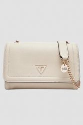 GUESS Beżowa torebka damska Noelle II. Brązowe listonoszki Guess, z aplikacjami, eleganckie, bez dodatków. W wyprzedaży za 459.99 zł.
