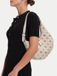 Guess Torebka Neda HWCP96 54020 Beżowy. Brązowe torebki klasyczne Guess, z aplikacjami, z materiału, bez dodatków. Za 329.99 zł.