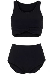 Bikini bustier (2 części). Niebieskie bikini bonprix, bez wzorów. Za 99.99 zł.