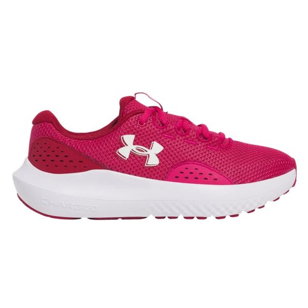 Buty do biegania damskie Under Armour Charged Surge 4. Czerwone buty do biegania Under Armour, bez wzorów, bez zapięcia, do biegania. Za 160.99 zł.