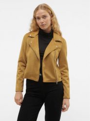 Vero Moda Kurtka z imitacji skóry Jose 10300938 Brązowy Regular Fit. Brązowe kurtki Vero Moda, m, bez wzorów, ze skóry, bez kaptura. Za 139.99 zł.