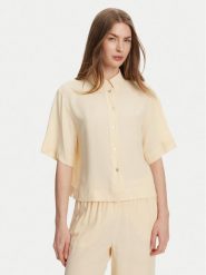 Marella Koszula Ouvert 2513111154 Żółty Regular Fit. Żółte koszule Marella, bez wzorów, z acetatu, bez kołnierzyka, bez ramiączek. Za 839.99 zł.