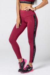 Legginsy fitness damskie Rough Radical Brush. Czerwone legginsy ROUGH RADICAL, bez wzorów, z dzianiny, sportowe. Za 69.90 zł.