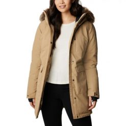 Parka zimowa damska Columbia Little Si Insulated. Brązowe płaszcze Columbia, na zimę, xs, bez wzorów, sportowe, bez kaptura. Za 1,096.99 zł.