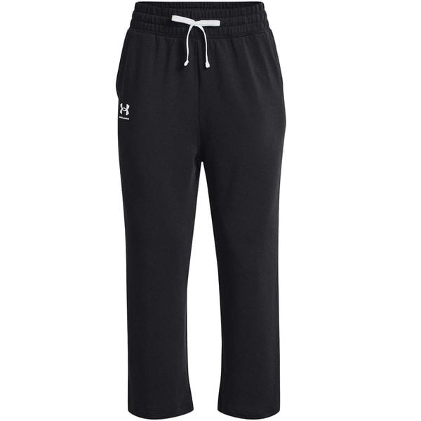 Spodnie sportowe damskie Under Armour 1377000001. Czarne spodnie dresowe Under Armour, bez wzorów, z dresówki, długie. Za 348.00 zł.