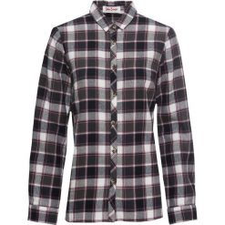 Koszula flanelowa, długi rękaw bonprix czarno-biały w kratę. Koszule marki QUECHUA. Za 49.99 zł.