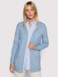 ONLY Kardigan Lesly 15174274 Niebieski Regular Fit. Niebieskie swetry ONLY, xs, bez wzorów, z wiskozy, bez ramiączek. Za 109.99 zł.