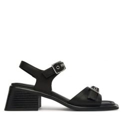 Sandały Vagabond Shoemakers. Czarne sandały Vagabond Shoemakers, bez wzorów, bez obcasa, na słupku, bez zapięcia. Za 539.99 zł.