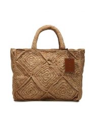 Manebi Torebka Sunset Bag Large V 2.2 AC Beżowy. Brązowe shopper bag Manebi, bez wzorów, z tworzywa sztucznego, bez dodatków. Za 2,209.00 zł.