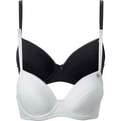 Biustonosz "push up" (2 szt.) bonprix czarny + biały. Biustonosze bonprix. Za 69.98 zł.