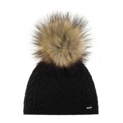 Czapka Eisbar Nelia Lux MÜ. Czarne czapki zimowe Eisbär, bez wzorów, z bawełny. Za 289.90 zł.