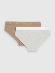 4F Bielizna figi (2-pack) damskie - multikolor XL. Figi 4f, bez wzorów. W wyprzedaży za 39.99 zł.