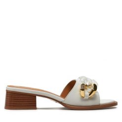 Klapki See By Chloé. Białe klapki See By Chloé, bez wzorów, bez obcasa, bez zapięcia. Za 1,749.00 zł.
