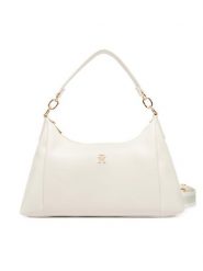 Tommy Hilfiger Torebka Th Essential Shoulder Bag AW0AW18373 Beżowy. Brązowe torebki klasyczne Tommy Hilfiger, bez wzorów, ze skóry, bez dodatków. Za 529.99 zł.